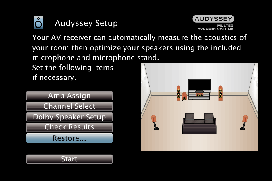GUI AudysseySetup S910E3
